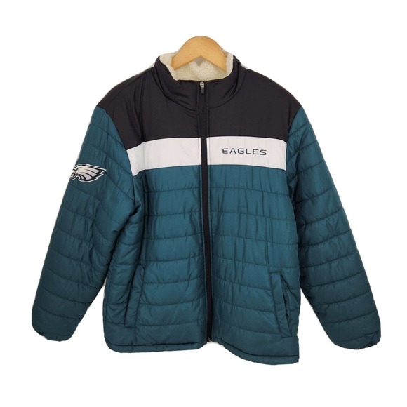 NFL Other - NFL Men's Philadelphia Eagles Football Sherpa Lined Full Zip Puff Jacket Large